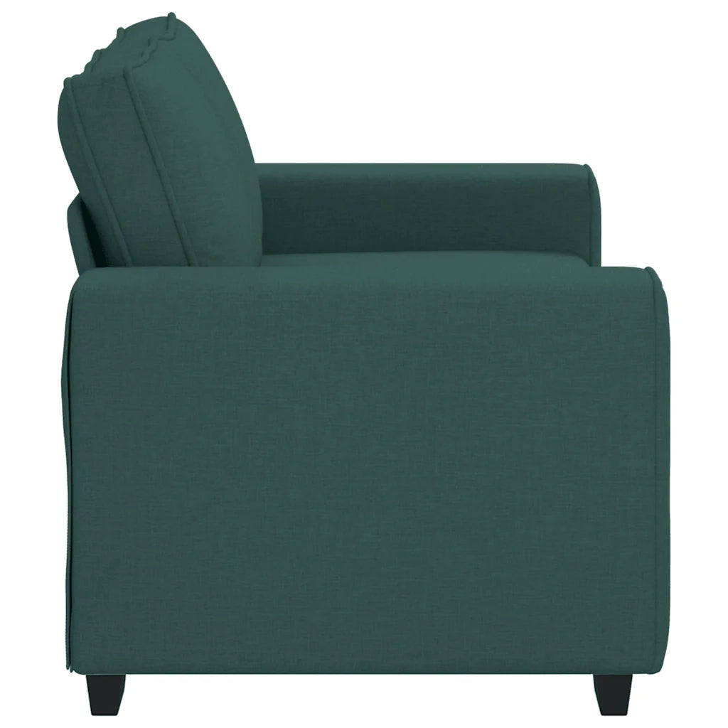 Divano a 2 Posti Verde Scuro 160x77x82 cm in Tessuto 4105161