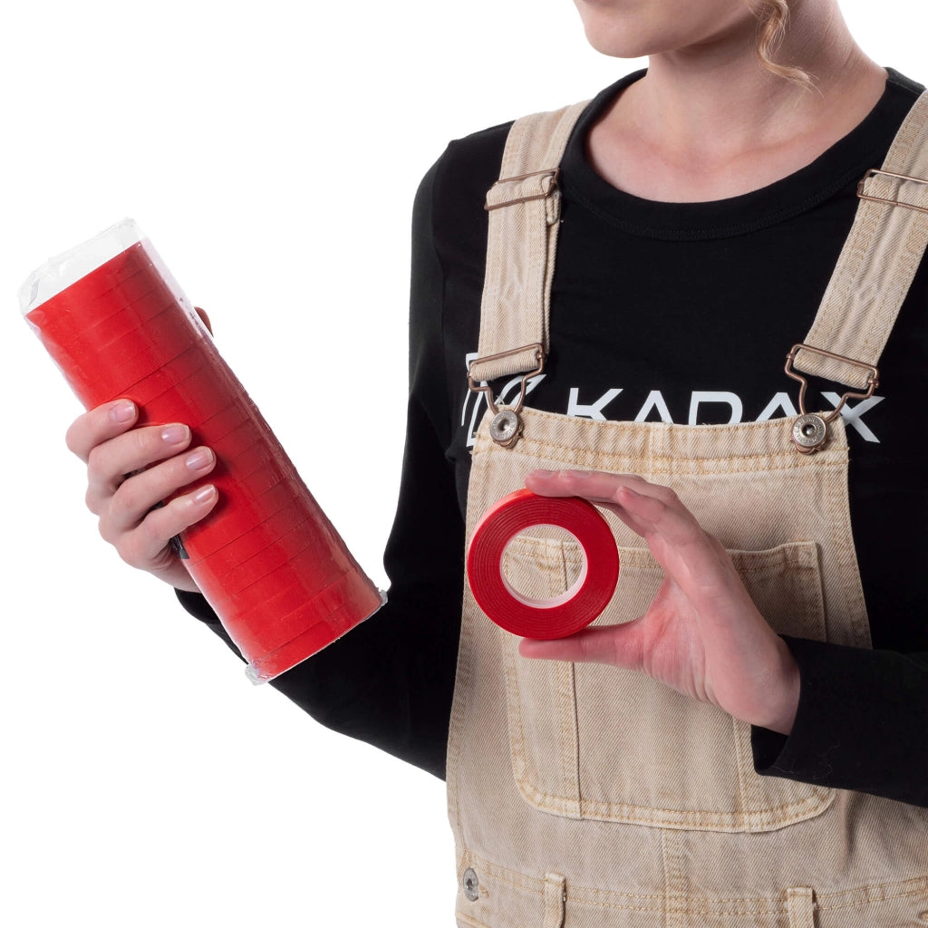 Nastro adesivo da giardinaggio KADAX per graffatrice, accessorio per piante, rosso, 20 pezzi