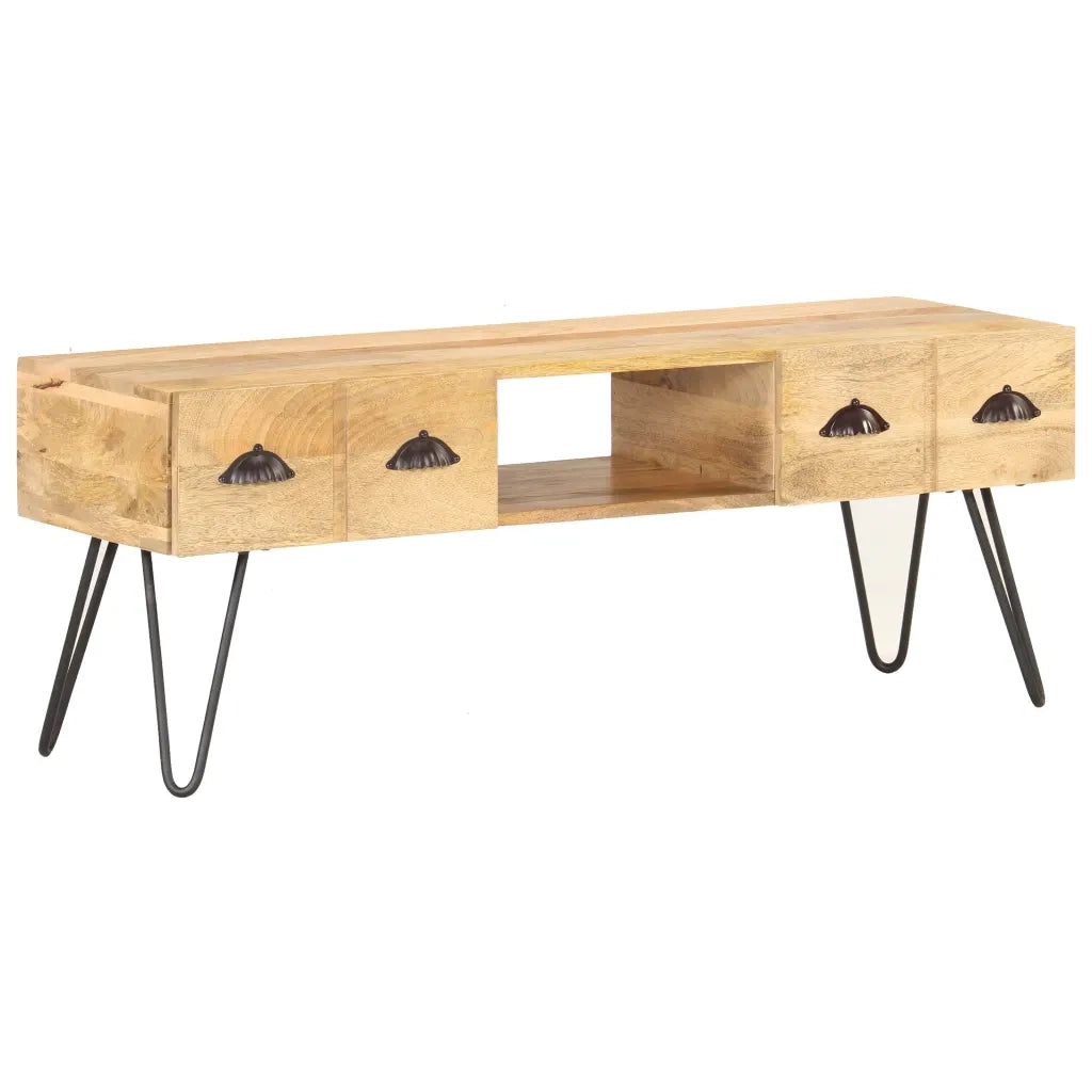 Mobile Porta TV 120x35x45 cm Legno Massello di Mango 321790