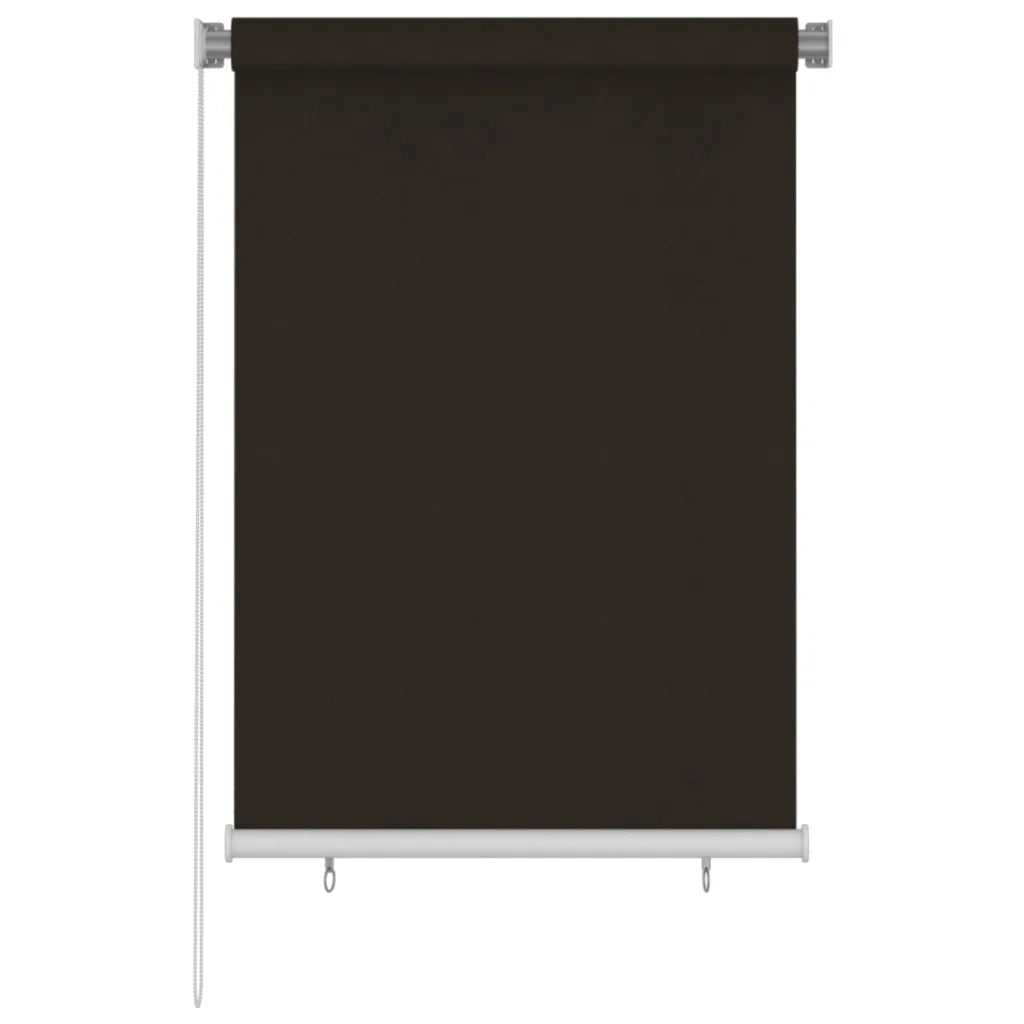 Tenda a Rullo per Esterni 100x140 cm Marrone HDPE