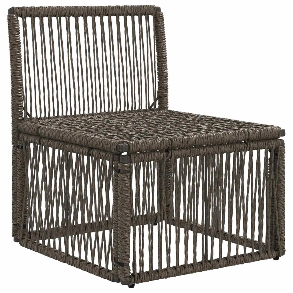 Unità divano senza braccioli Grigio polyrattan 42026714