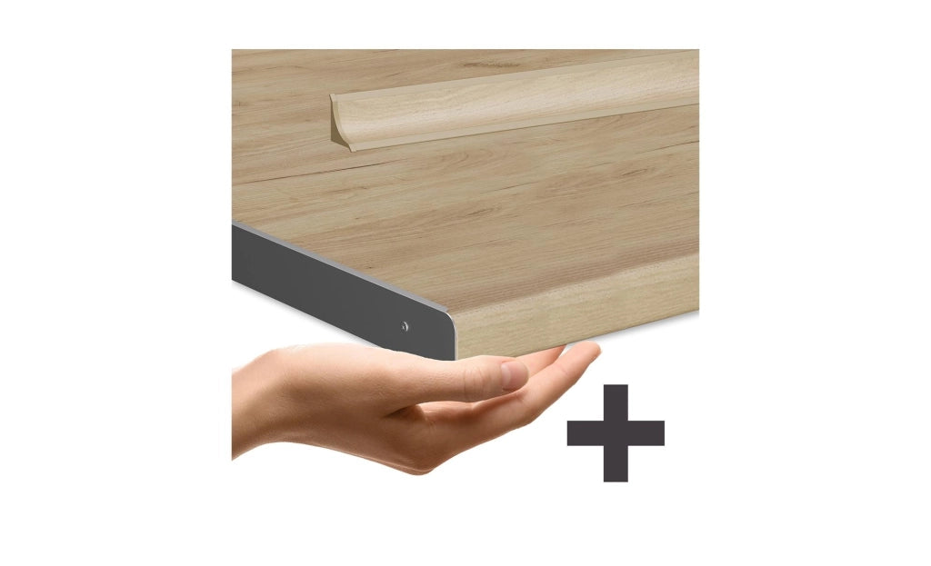Cucina componibile R-Line Rovere dorato/Bianco 300 cm PL Rovere Vicco