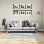 Tappeto a Pelo Corto HUARTE Morbido e Lavabile Grigio 160x160cm 375078
