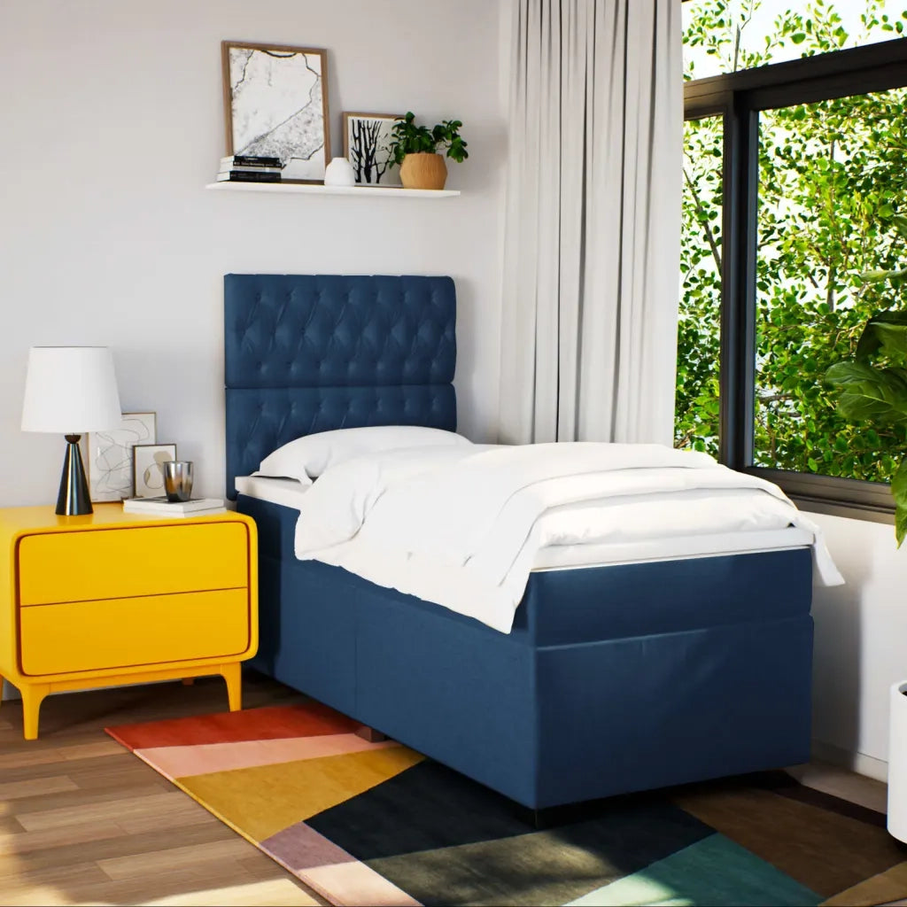 Giroletto a Molle con Materasso Blu 90x200 cm inTessuto 3292684
