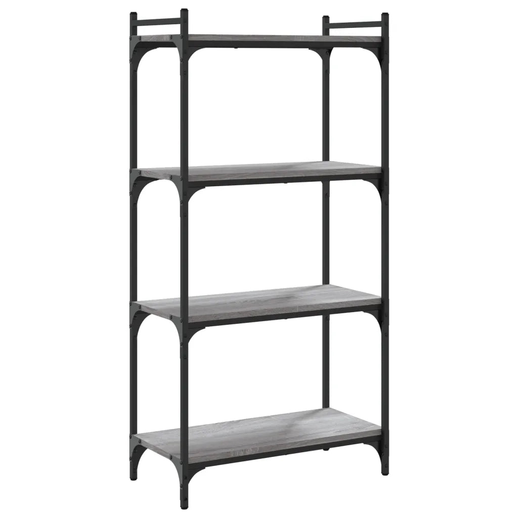 Libreria 4 Ripiani Grigio Sonoma 60x30x120cm Legno Multistrato 837655