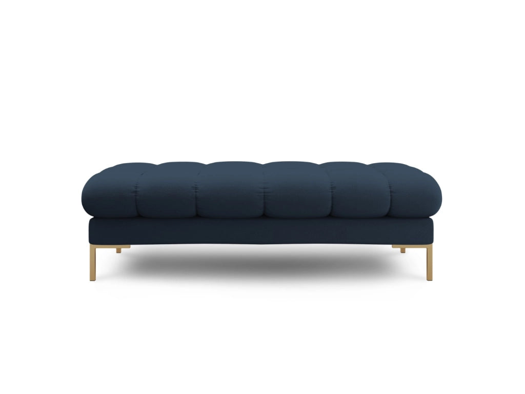 Cosmopolitan Design - Panca "Bali" 2 posti in tessuto strutturato blu 
