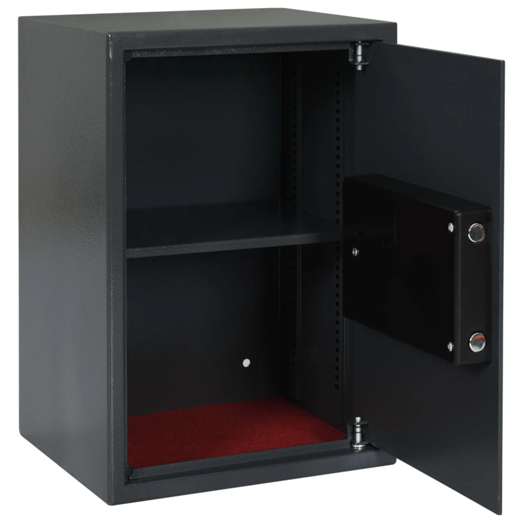 Cassaforte Elettronica Digitale con Blocco per Impronte 31x35x50 cm Acciaio