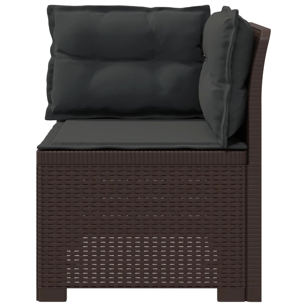 Divano da esterno-Divano da Giardino a 1 Posto con Cuscini Aspetto Rattan PP 430287