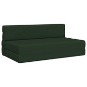 Divano letto | Sof¨¤ letto | Letto singolo Pieghevole Verde Scuro 152 x 86,5 x 60 cm Tessuto