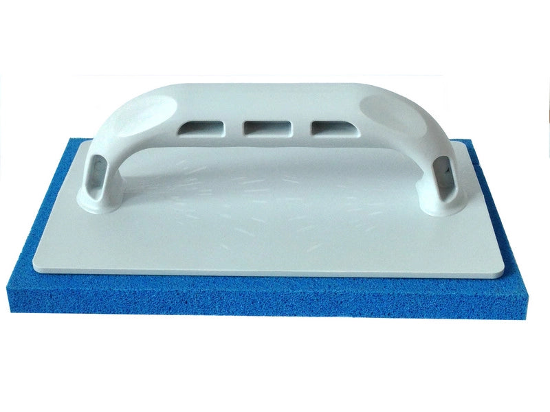 FRATTAZZO IN GOMMA MANICO IN PLASTICA Col. Blu (a grana fine) cm. 14x28