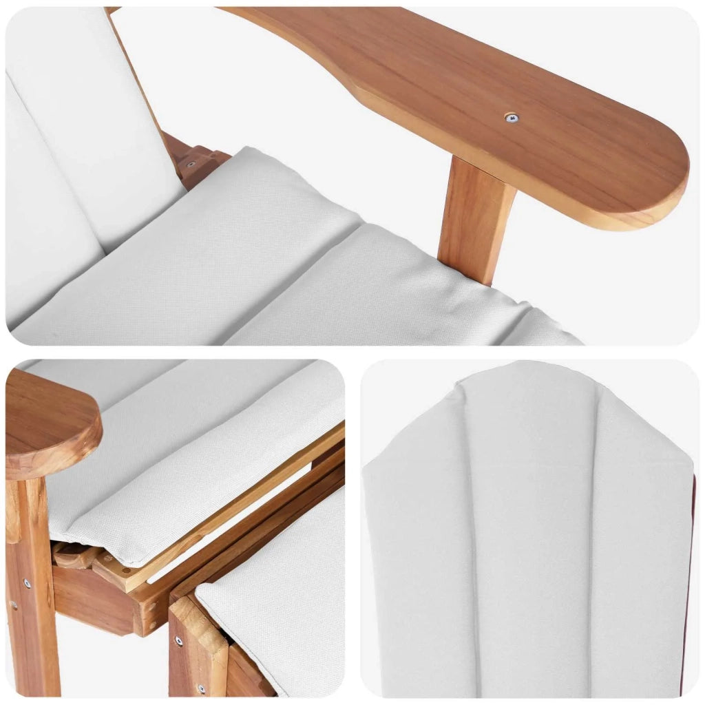 Sedia Adirondack da Giardino con Poggiapiedi Naturale 42041353