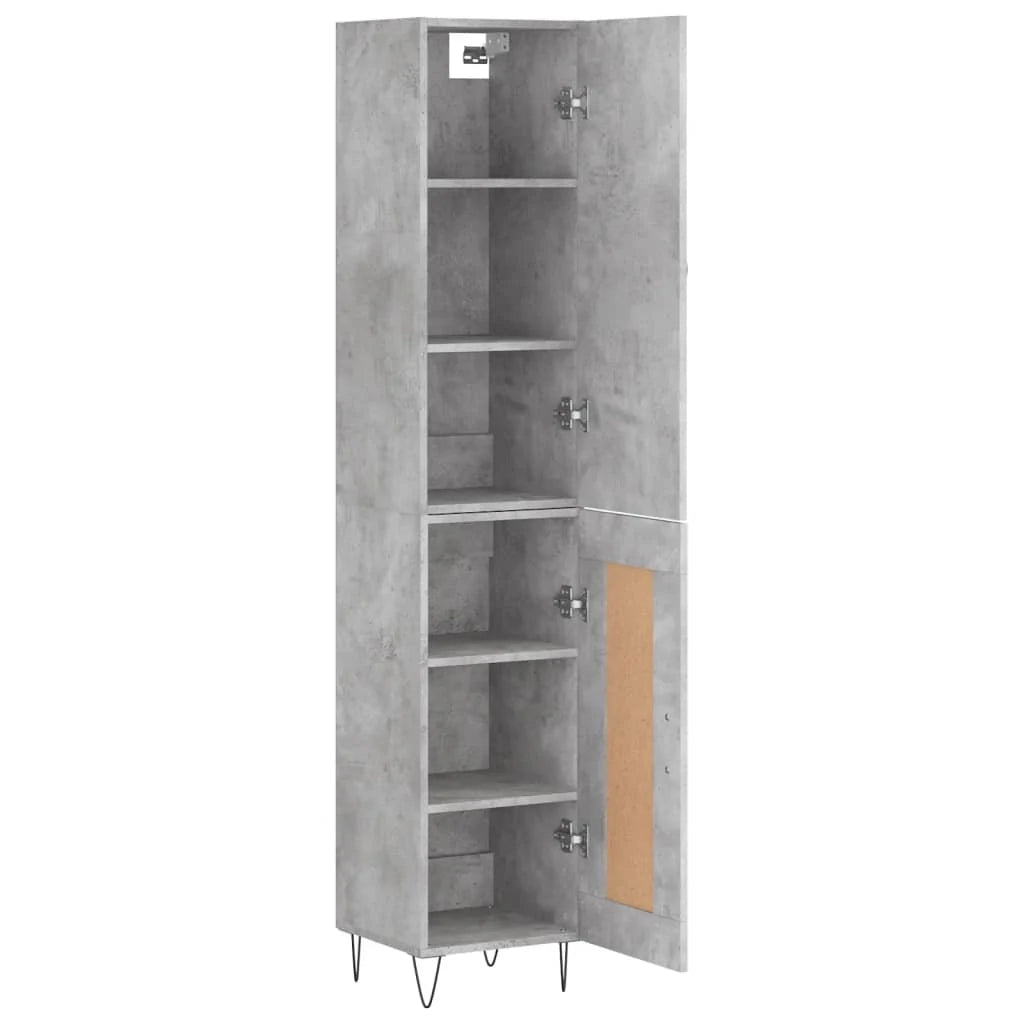Buffet credenza cassettiera armadio mobile contenitore organizer cucina soggiorno salotto alto 34,5 x 34 x 180 cm legno ingegnerizzato grigio 02_0034331