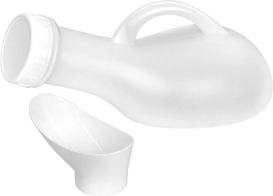 Urinoir portatile 1000 ml - urinoir unisex per viaggi in auto - resistente alle urti - flaconi urinanti femminili - per anziani - igienico e pratico