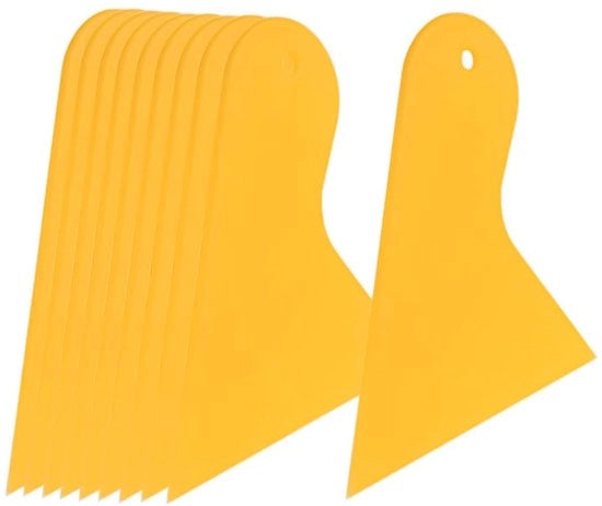 Set di Spazzolatura in Plastica da 10 pezzi - Spazzola per Adesivi - Materiale di Riempimento - Vetroresina - Design Ergonomico