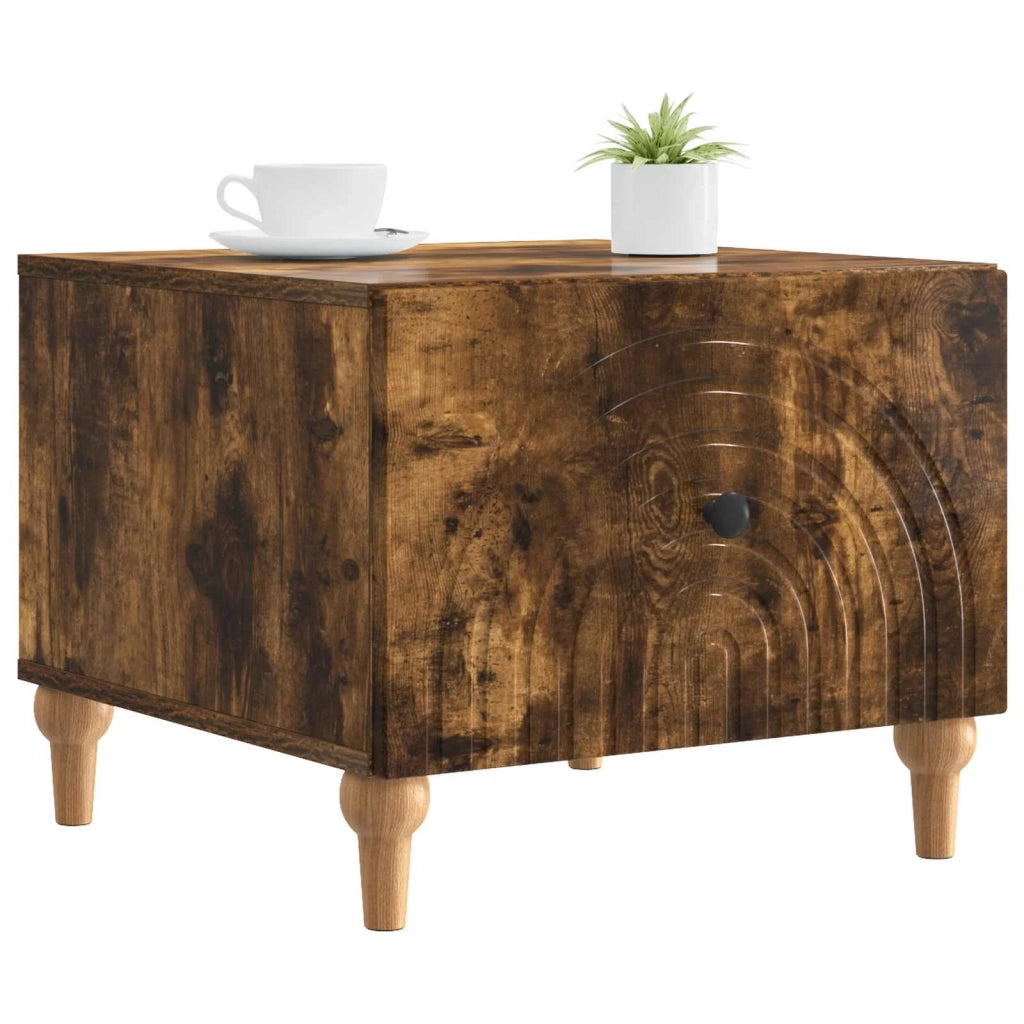 Tavolino da salotto con cassetto Rovere Fumo 49 x 50 x 40 cm 894280