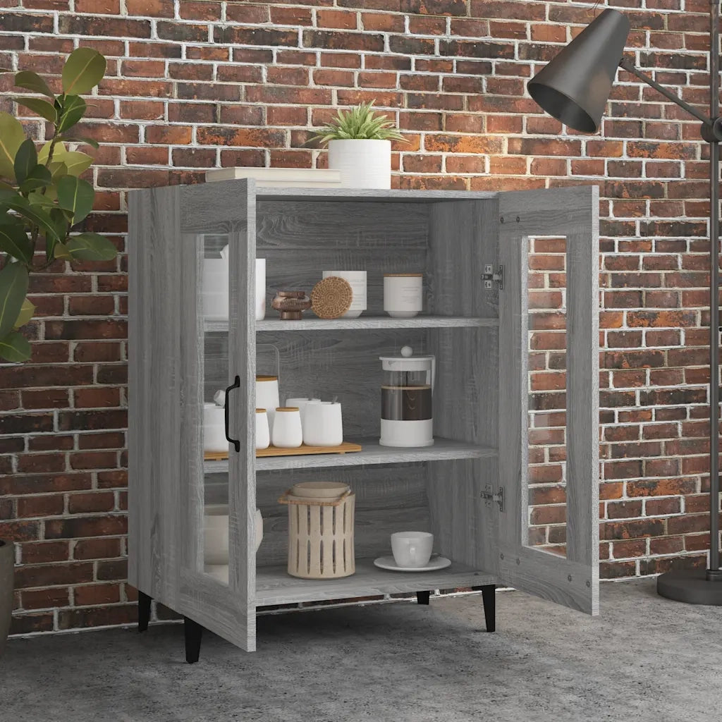 Credenza | Madia | Buffet da pranzo | Armadio da pranzo Grigio Sonoma 69,5x34x90 cm in Legno Multistrato