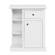 Mobiletto entratina in legno Shabby chic bianco con alette