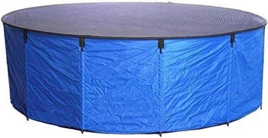 Vaso per acqua con rivestimento flexibile "Bacino per koi" Ø 180 x H 60 cm blu - incluso coperchio - borsa portatile - 1500 litri Vaso per acqua con rivestimento flexibile