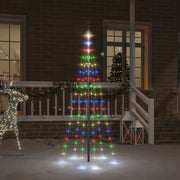 Albero di Natale Pennone Colorato 108 LED 180 cm cod mxl 40904