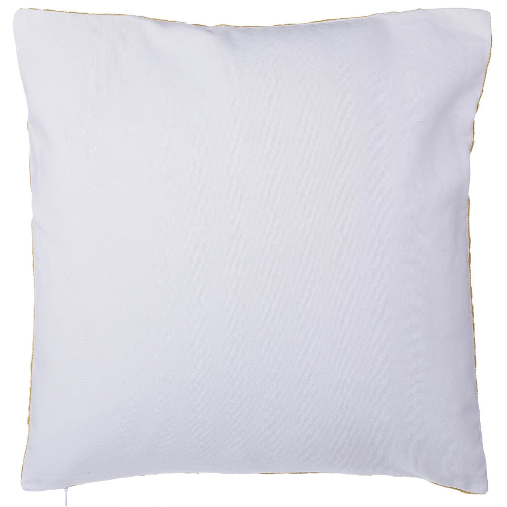 Set di 2 cuscini decorativi in cotone cachi motivo a foglie ricamate 45 x 45 cm Accessori per decorazioni floreali retrò
