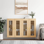 Armadietti a Parete 2 pz Rovere Sonoma in Legno Multistrato 3197924