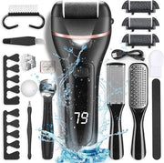 Kit di Pedicure Professionale - Elettroepilatore per Piedi, Ricaricabile e Idroimpermeabile, con 3 Testine e 2 Velocità per la Curà dei Piedi
