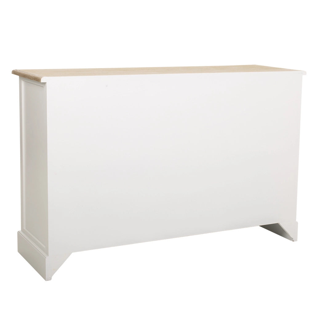 Credenza in legno bianco 124x40x80h