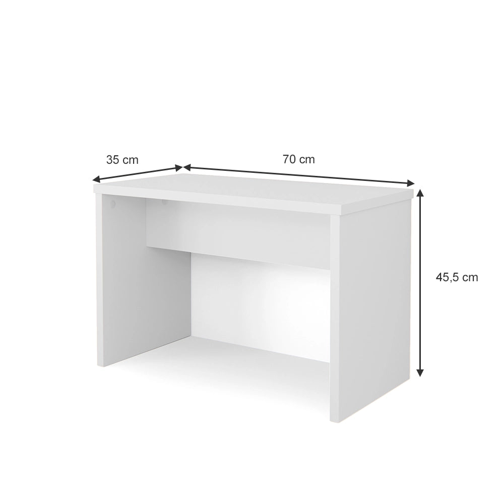 Vicco Panca Bianco 70 cm per tavolo da toeletta