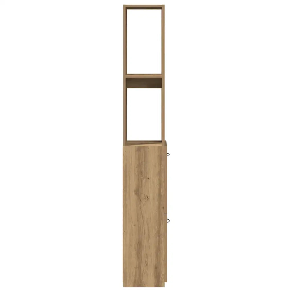 Armadietto Bagno Rovere 25x25x170 cm Legno Multistrato 856653