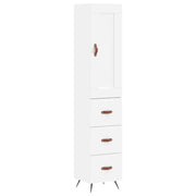 Credenza | Madia | Buffet da pranzo | Armadio da pranzo Bianca 34,5x34x180 cm in Legno Multistrato