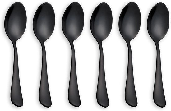 Set di Cucchiai in Acciaio Inossidabile, 6 pezzi, per Caffè, Tè, Dessert, Gelato