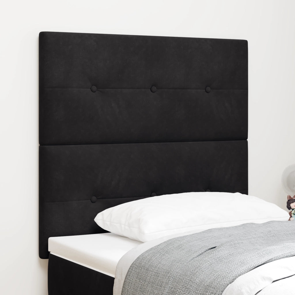 Testata LED  Nera 90 cm in Velluto