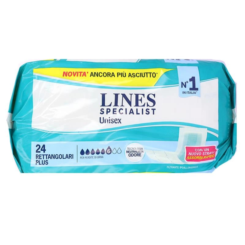LINES SPECIALIST PANTS UNISEX RETTANGOLARI "M PLUS" ANCORA PIÙ ASCIUTTO 24PZ
