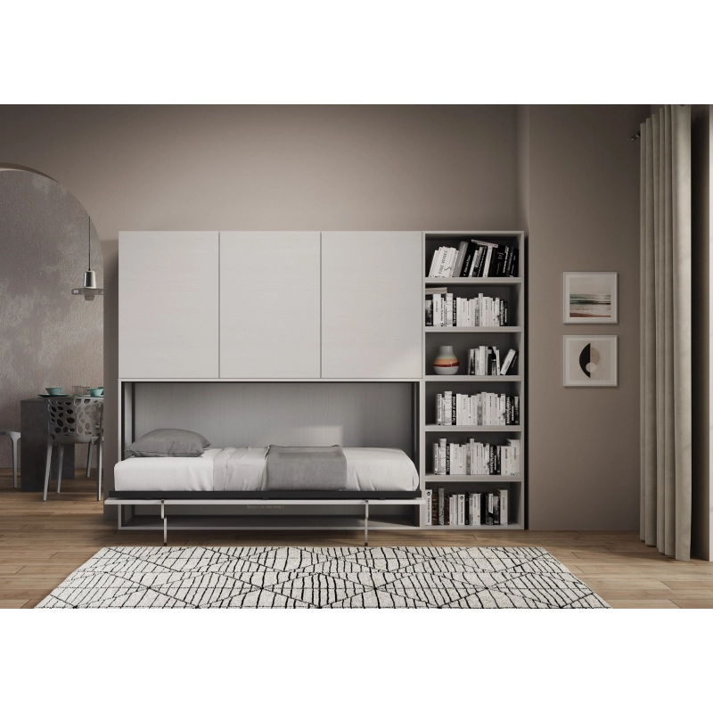 Letto a scomparsa singolo orizzontale Kando composizioni - No,G