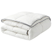 Copripiumino in cotone Japara bianco imbottitura in microfibra King Size 220 x 240 cm trapuntato per tutte le stagioni lavabile in lavatrice