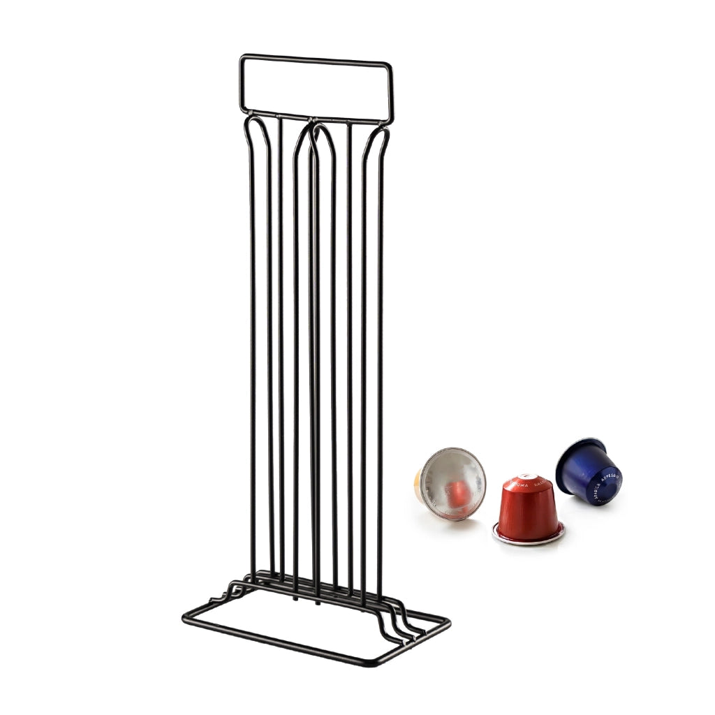 Porta Capsule Caffè in Metallo – Supporto Cialde Verticale Salvaspazio (20/30/36/40/52 Capsule) Organizzatore Caffè – Design Moderno e Girevole – Compatibile Tipo Nespresso Tania-36Capsule