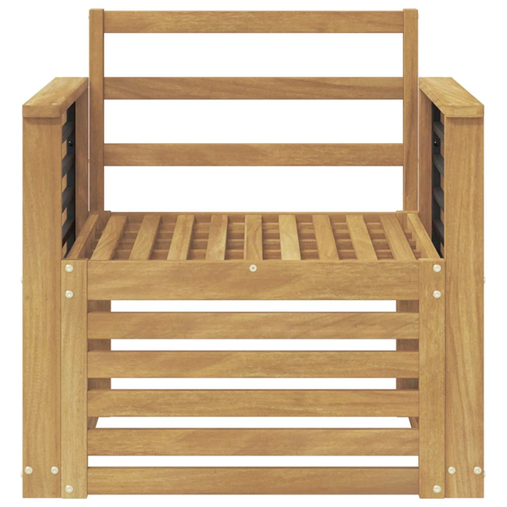 Set di divani da esterno-Sofa da giardino Legno di Acacia Massello Bianco 230407
