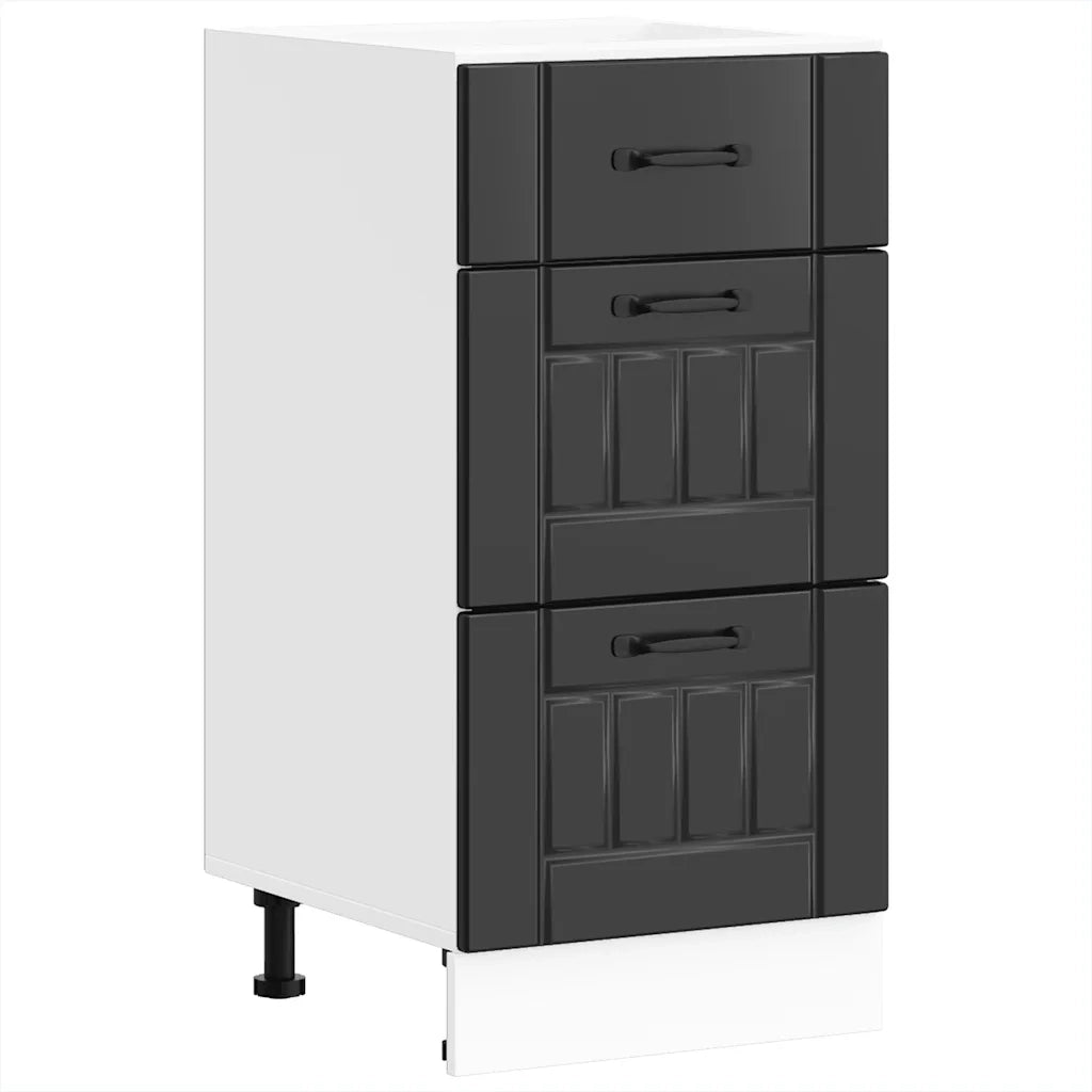 vidaXL Base da Cucina Lucca Nero in Legno Multistrato
