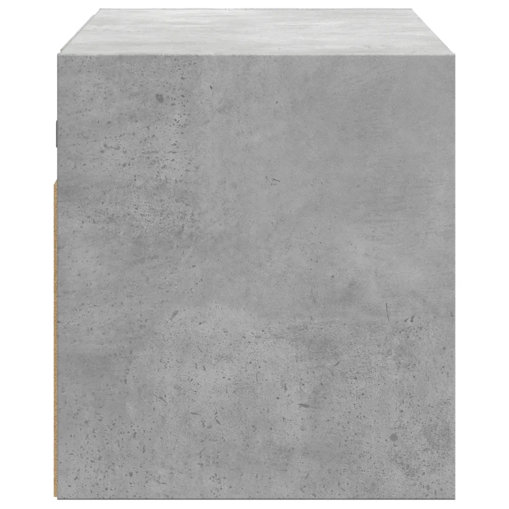 Mobile TV a Parete con Luci LED Grigio Cemento 100x31x35 cm 852267
