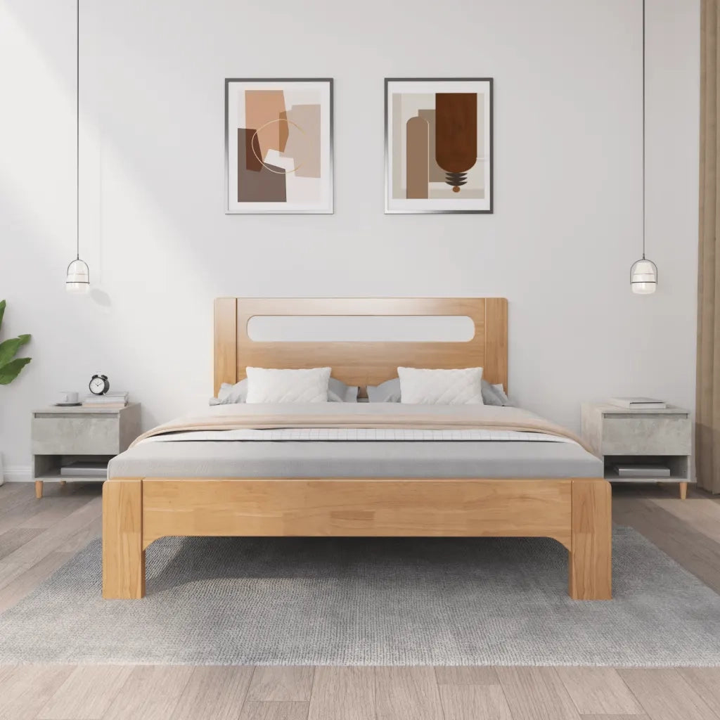 Comodini 2 pz-Set di 2 Tavolino da notte Grigio Cemento 50x46x50 cm in Legno Multistrato