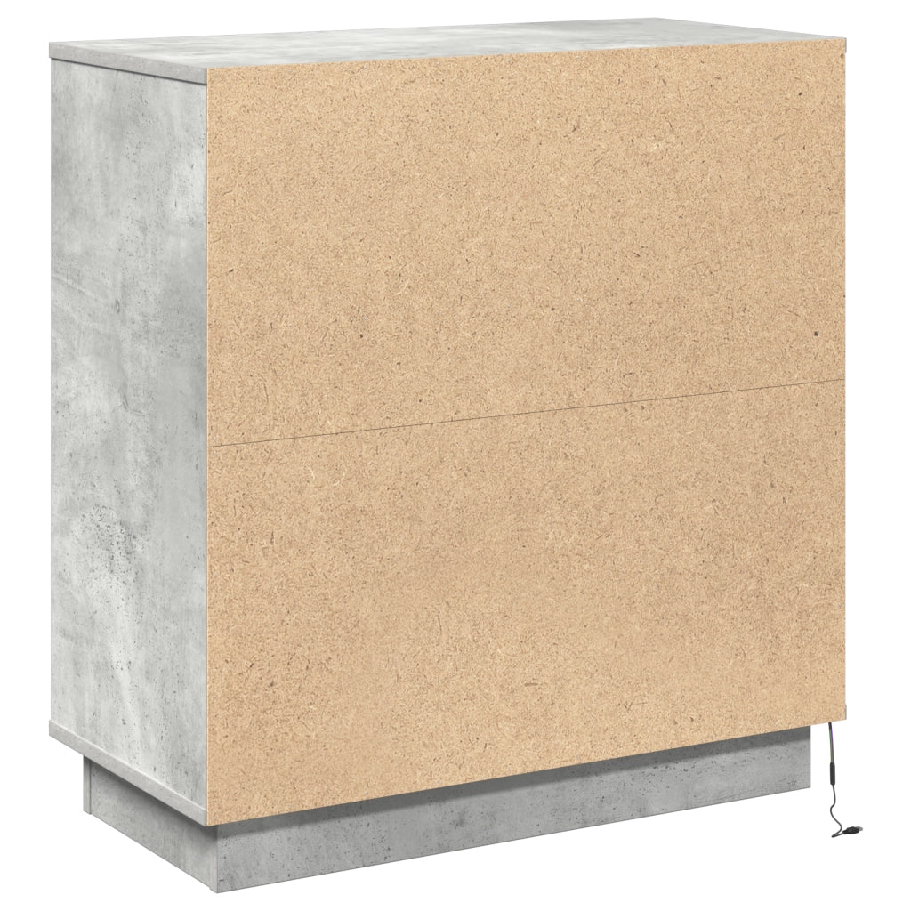 Mobile con LED Grigio Cemento 71x34,5x75 cm Legno Ingegnerizzato