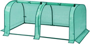 Serra da Giardino Serra per Piante 130x60x50cm Telo in PE Semitrasparente 130g/m2 Impermeabile Resistente a Pioggia e Neve Multiuso Riparo per Piante Verde