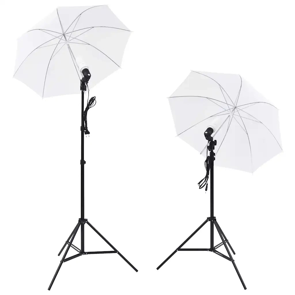 Kit Studio Fotografico con 5 Sfondi Colorati e 2 Ombrelli 190206