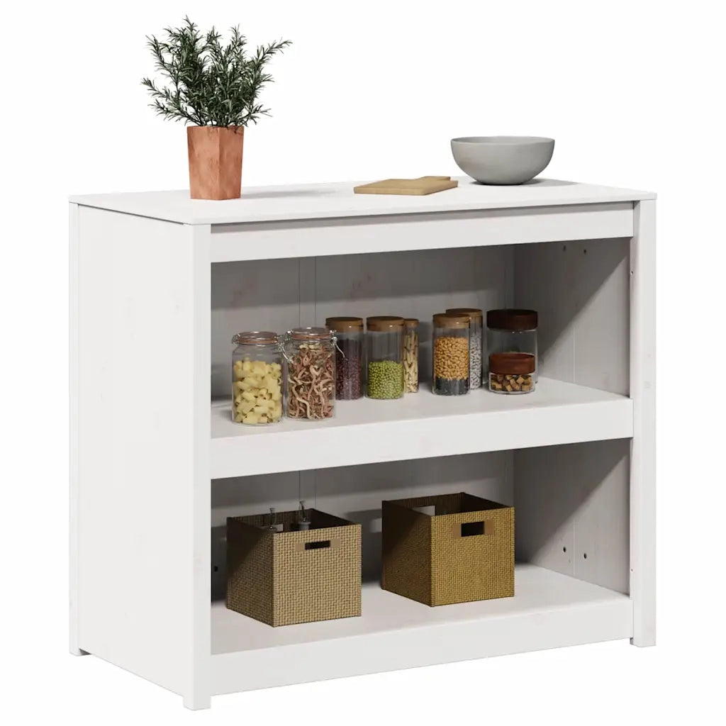 Mobile da cucina-Armadio da cucina Bianco 106 x 55 x 92 cm Pino massello