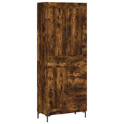 Credenza | Madia | Buffet da pranzo | Armadio da pranzo Rovere Fumo 69,5x34x180 cm in Legno Multistrato