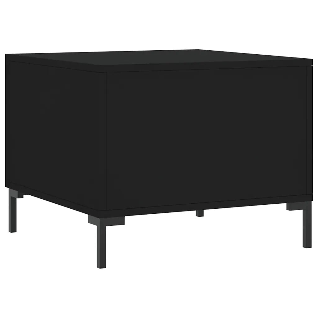 Tavolino da Salotto Nero 50x50x40 cm in Legno Multistrato