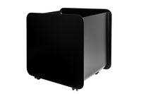 Porta Pellet Senza Coperchio 40x49x50 cm in Ferro Verniciato Grigio Martellato