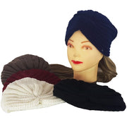 Trade Shop - Turbante Lana Annodata Cappello Fascia Elastica Retro Ferma Capelli Accessori -