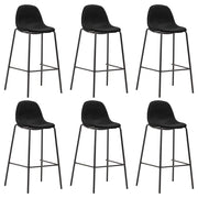 Sedie da Bar 6 pz Nere in Tessuto cod mxl 77248