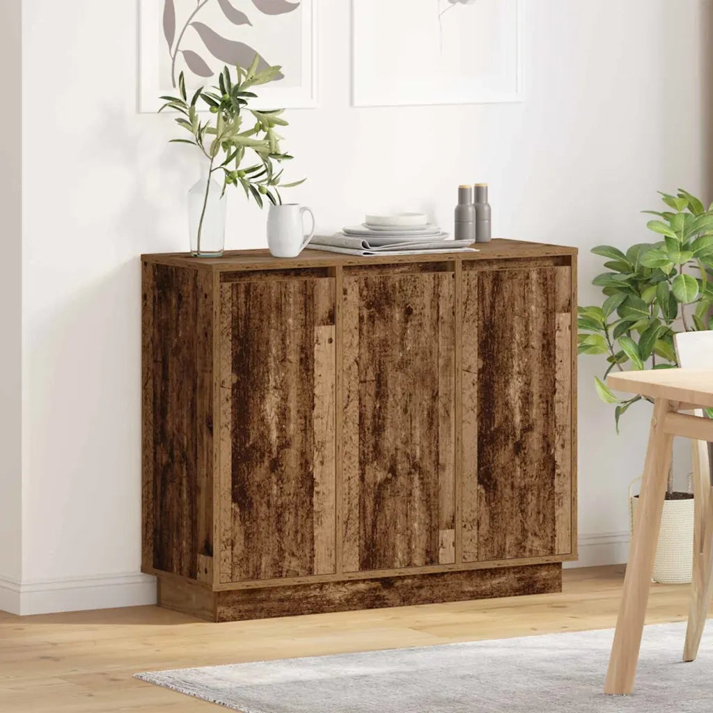 Madia LED Legno vecchio 90 x 32 x 75 cm Legno multistrato 869680